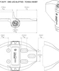 Damn Tough Heavy Duty Gate Hinges With Rock Solid Tension Control For Square Pool Fences Non Stop Swing Black Zinc Coated Steel Pair technical drawing