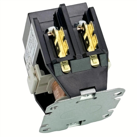 Compact 208V-240V 40A DPST Contactor for HVAC and commercial appliances, 50-60Hz bipolar AC relay, ideal for air conditioning and refrigeration