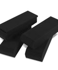 Studio Monitor Isolation Pads For Home Studios, Heavy Duty Acoustic Foam Cushions That Cut Vibration And Rattle, 4 black pads