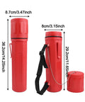 Get Your Welding Rod Storage Totally Organized With These 2 Pack Heavy Duty Airtight Abs Tubes, red canisters with dimensions for electrode storage.