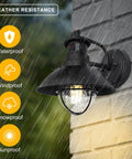 Motion Sensor Outdoor Light With Dusk To Dawn Sensor And PIR Motion Trigger in rain, waterproof wall lantern for porch yard and patio