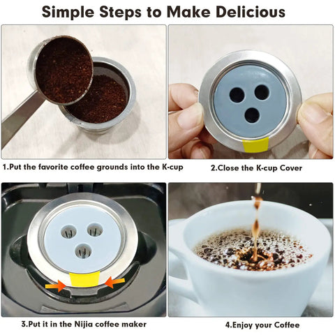 Step-by-step guide to using Stainless Steel Reusable K Cups for Coffee Makers 2 Pack Premium Permanent Coffee Filters BPA Free 304 Stainless Fits CFP201 CFP300 CFP305 CFP307 CFP400