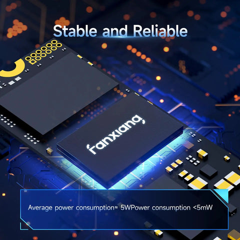 500GB NVMe PCIe Gen4 M2 SSD Upgrade For PC, Laptops, And PS5 Up To 4700 MBps With 3D NAND SLC Cache, Snappy Load Times, Smooth Boots, Game Changing Internal Storage For Fast Responsive Performance. image of SSD chip with low power use