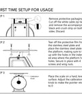 Instructions for setting up Heavy Duty Mechanical Kitchen Scale 44Lb 20Kg Portion Control Dial Scale With Stainless Steel Platform