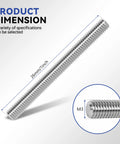 M3 stainless steel fully threaded rod, 26mm long, shown as a single rod.