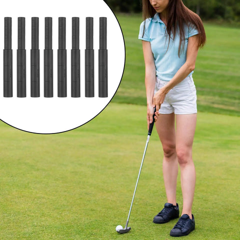 8 Piece Golf Club Shaft Extenders Set For Wood Putters Putter Extension Rods And Golf Club Shafts 5 Inch Length Black Carbon Fiber