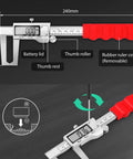 Digital Caliper For Disc Brake Rotor Micrometer And Thickness Measurement With LCD Display 6 Inch Tool shown with features.