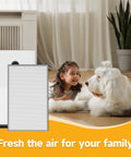 Air purifier and filter set with child and dog, Two Pack 3 In 1 Replacement Filter Set For HE601 HE602 Air Purifier