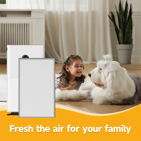 Air purifier and filter set with child and dog, Two Pack 3 In 1 Replacement Filter Set For HE601 HE602 Air Purifier