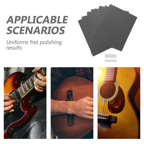 Fretboard Protector Guard Kit For Guitar And Bass Frets With Smooth Fret Ends Reusable Fingerboard Shield sanding sheets