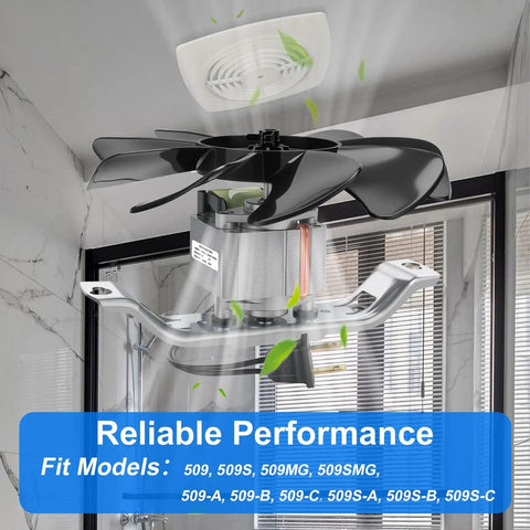 180 CFM Bathroom Exhaust Fan Motor And Blade Replacement For 509 Series Fans installed in bathroom ceiling