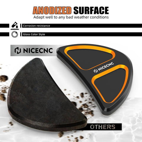 Orange Batwing Fairing Rearview Mirror Hole Inserts With Screws For Harley Street Glide FLHX 2014-2023 And Street Glide ST FLHXST 2022-2023 See Fitment, anodized surface comparison with other products