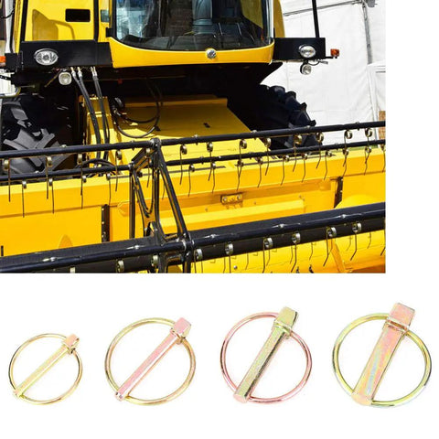 Lynch Pin Assortment Kit With Heavy Duty Safety Clips For Farm Tractor And Trailer Maintenance, High Strength 65Mn Steel Pins