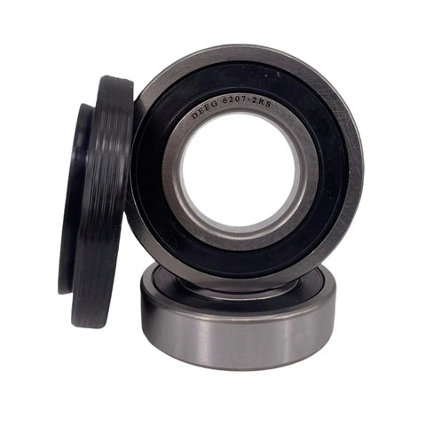 Heavy Duty Samsung Washer Bearing Kit DC62-00156A No Fuss Replacement For Wf393 Models showing two sealed steel ball bearings.