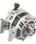Front view of Beefed Up 12V 150 Amp Alternator With 6 Groove Pulley For Ford Focus 2008 To 2011, Escape 2009 To 2012