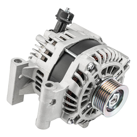 Front view of Beefed Up 12V 150 Amp Alternator With 6 Groove Pulley For Ford Focus 2008 To 2011, Escape 2009 To 2012