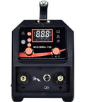 Front view of 4 In 1 Portable Inverter Welder 160A Dual Voltage Workhorse for MIG TIG ARC Stick Welding with control panel