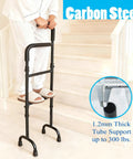 Easy Peasy Assembly Adjustable Stair Climbing Cane For Seniors delivering solid grip supporting user on stairs.