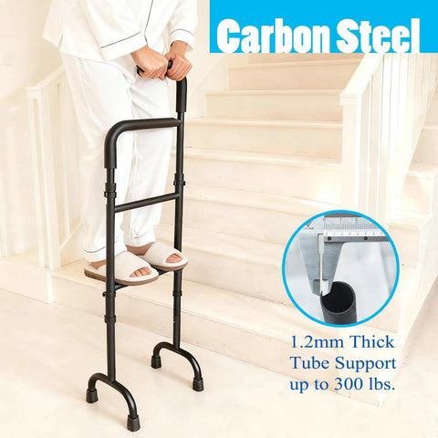 Easy Peasy Assembly Adjustable Stair Climbing Cane For Seniors delivering solid grip supporting user on stairs.