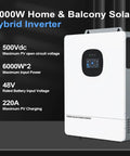 High Output 10000W 48V All In One Solar Hybrid Inverter UL Listed for Off Grid Homes and RVs 20KW Peak Pure Sine Wave 120V 240V close-up view