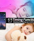 Child sleeping with soft lighting from 32.8Ft RGB LED Strip Lights With Music Sync And Remote Control Color Changing LED Light Strips