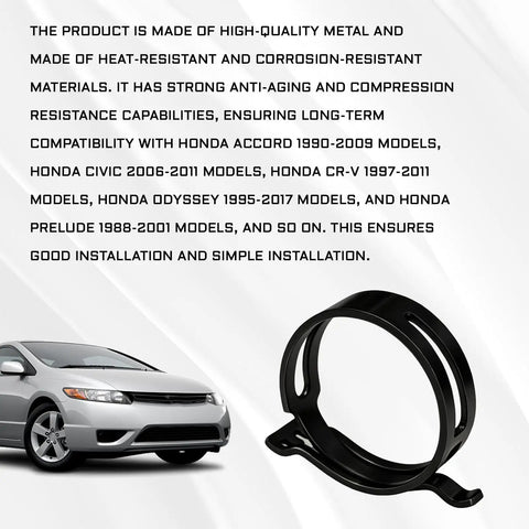 4Pc Upper And Lower Radiator Hose Clamp Kit For Honda Cars And SUVs Like Accord Civic CRV displayed with car image