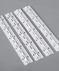 Four Pack 8 Inch Heavy Duty Piano Hinges White Stainless Steel Continuous Hinge For Cabinet Doors Woodworking Furniture Tool Storage Boxes 1.2 Inch Open Width 304 Stainless Rust Proof Built To Last, four white hinges