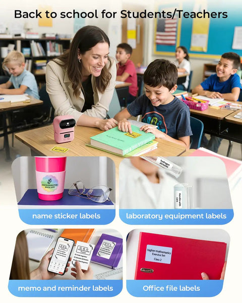 No Sweat Portable Thermal Label Printer With Crisp Built In Display And Smartphone App Hookup For Home And Small Business Quick Print Name Tags Price Stickers Cable Wraps Jewelry Cards Up To Fifty Millimeters Wide