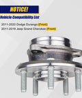 Front Wheel Bearing And Hub Assembly 513324 For Dodge Durango 2011 Through 2020 And Jeep Grand Cherokee 2011 Through 2019 With ABS, side view