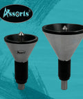 Dead Nuts Accurate Bell Punch Center Tool For Lightning Fast Round Bar Layout nailing marks on steel with dual sizes.