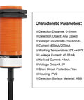 Capacitive Proximity Sensor Switch M30 1-20mm Detecting Range, 10-30V DC 200mA, NO NC, 4 Wire, 30mm Mount, 200cm Cable