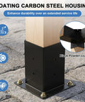 Heavy Duty Pergola Kit With 3 Way Corner Brackets DIY Gazebo Hardware Kit for Patio and Backyard showing base installation.