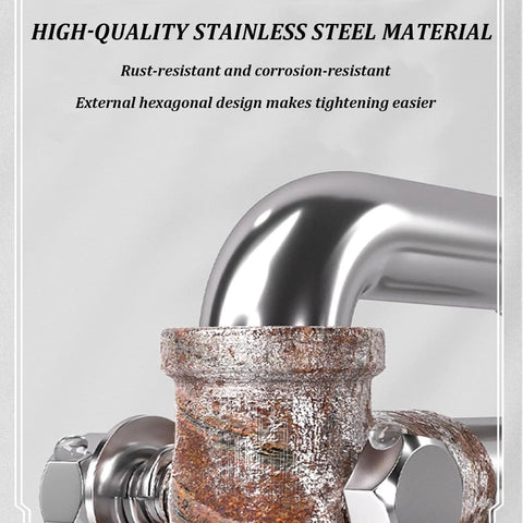 Rock Solid 50 Piece 304 Stainless Steel Hex Bolt And Nut Kit M16 Metric Thread 110 To 150 Millimeter showing rust-resistant hexagonal design.