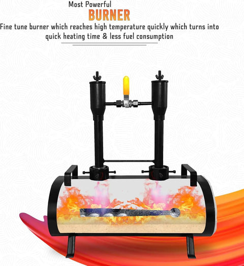 Portable Propane Blacksmith Forge With Beefy Double Burner 2600F Rated For Knife Making Bladesmithing Farrier Forging And Heat Treatment