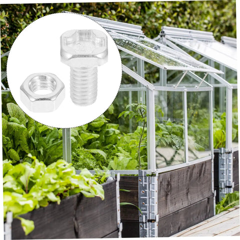 Greenhouse Repair Kit With Clamping Nuts And Square Head Bolts For Garden Shelving Brackets And Shelf Supports No Fuss Diy Friendly And Easy To Install Reusable And Durable Aluminum Hardware For Long Lasting Growth Setup