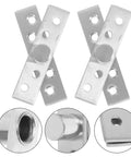 2 Pack Stainless Steel Hidden Pivot Hinges With 360 Degree Rotation For Hidden Doors And Cabinets shown with close-up details