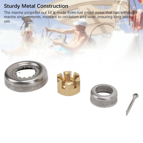 Heavy Duty Marine Prop Nut Kit Built Tough For Yamaha Outboard Engines 30HP To 60HP 66T W4599 00 Metal Oxidation Proof
