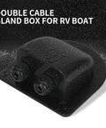 Waterproof ABS Solar Wire Entry Gland Housing For 8 AWG And 10 AWG Cables Built To Last For RVs Boats Yachts Campervans And Rooftop Solar Installations 1 Pack black dual-hole gland box