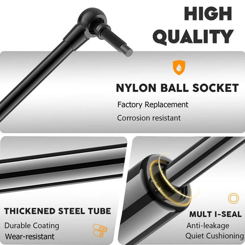 Rear Hatch Liftgate Supports For 1998 2003 Durango Set Of 2 showing nylon ball socket with steel tube and seal details