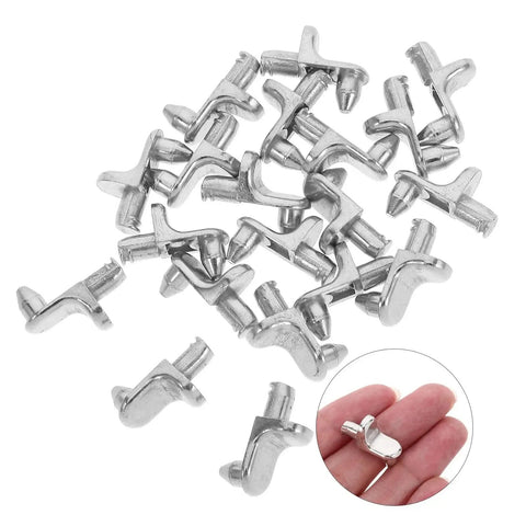 Glass Shelf Clips Durable Aluminum Alloy Adjustable Supports For Cabinets And Wood Shelving Silver Anti Oxidation Rust Resistant Frame