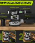 Beefy 3.0A 360W Random Orbital Sander Kit, 14000 RPM, 6 Variable Speeds, 5 Inch Palm Sander With Dust Bag and 15 Piece Sandpapers