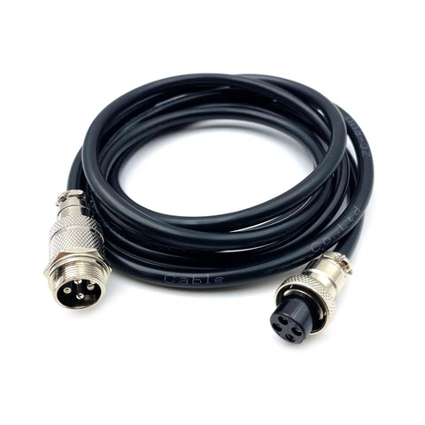 GX16 4 Pin Cable Cordset Male To Female Aviation Connector Panel Mount Circular Metal Adapter, 10m Zinc Alloy Shell
