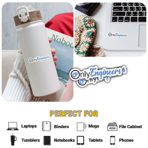 Engineers Sticker Pack 3 Pcs for water bottle and laptop, featuring geeky tech humor decals for nerds, makers, and tech geeks.