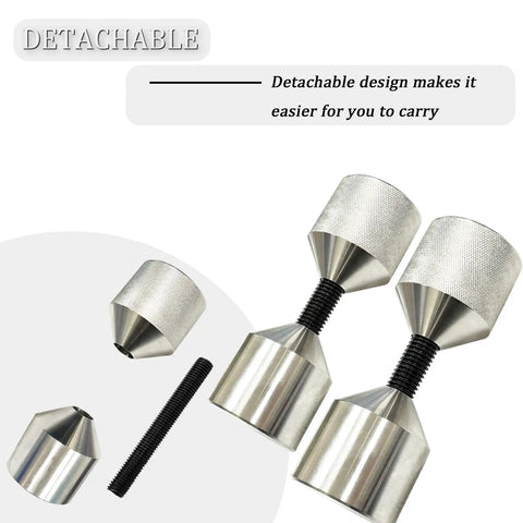 Two Hole Flange Pin Kit Pair 1-1/8 Inch Stainless Steel Alignment Pins Rust Resistant showing detachable design