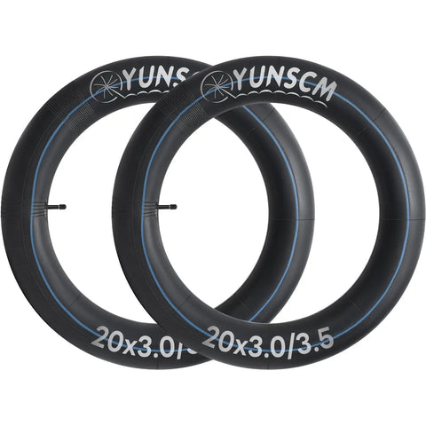 Heavy Duty 20X3 Fat Bike Inner Tubes Premium Grade Butyl Rubber Schrader Valve Compatible With 20X3.0-3.5 Fat Tires BMX City Mountain Electric Bikes 2 Pack
