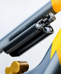 SOS Twin Tube Bike Multitool Kit mounted on a bicycle frame, showcasing hex bits and CO2 inflator for quick trail fixes.