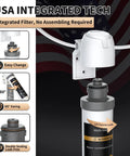 Under Sink Water Filter System With Black Faucet NSF ANSI 42 And 53 Certified Anti Clog Pleated Filter Quick Change Easy Install