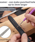 Two Pack 2mm Hole Punch Leather Pliers Set for shoes straps watch bands with reamer making holes in leather strap.