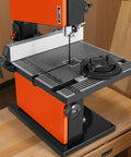 9 Inch Benchtop Woodworking Band Saw With 0.5 HP Motor For Beast Mode Cuts Up To 3.5 Inches, 11.8 By 11.8 Inch Cast Aluminum Table, Tilt