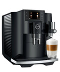Next Level One Touch Automatic Coffee Maker In Slick Piano Black Finish Featuring Fresh Bean Grinding And Up To Seventeen Custom Drink Options For Home Setups Easy Peasy Controls Serve Up Straight Fire Espresso Every Single Day with milk foam.